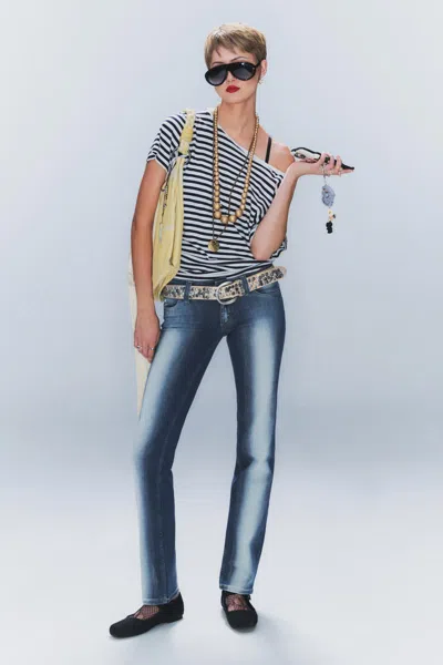 Cheap Monday Sleezie Low Waist Skinny Straight Jeans In Blue