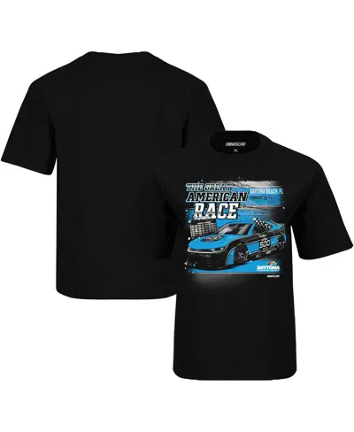 Checkered Flag Sports Kids' Big Boys And Girls Black Daytona International Speedway 2025 Daytona 500 Graphic T-shirt