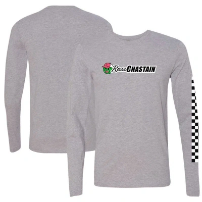 Checkered Flag Sports Gray Ross Chastain Melon Man Long Sleeve T-shirt