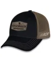 Checkered Flag Sports Men's And Women's Black/brown Kyle Busch Flag Trucker Adjustable Hat In Multi