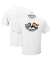 Checkered Flag Sports Men's And Women's  White Nascar Better Together T-shirt In White