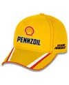 Checkered Flag Sports Men's And Women's Yellow Joey Logano Shell Pennzoil Uniform Adjustable Hat In Yellow