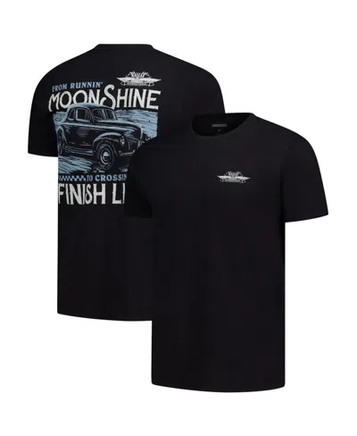 Checkered Flag Sports Men's Black Nascar 2-spot Moonshine Finish Line T-shirt