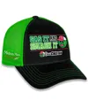 Checkered Flag Sports Men's Black/green Ross Chastain Gas It Smash It Adjustable Hat In Black,green