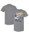 Checkered Flag Sports Men's Charcoal Chase Elliott 2025 Quaker State 400 Race Winner T-shirt In Gray