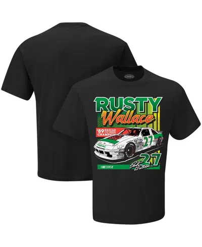 Checkered Flag Sports Men's  Black Rusty Wallace '89 Nascar Cup Series Champion T-shirt