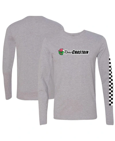 Checkered Flag Sports Men's  Gray Ross Chastain Melon Man Long Sleeve T-shirt
