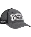 Checkered Flag Sports Men's  Heather Charcoal Corey Lajoie Patch Trucker Adjustable Hat In Heather Charcoal