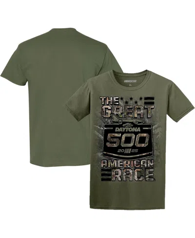 Checkered Flag Sports Men's Green Daytona International Speedway 2025 Daytona 500 True Timber Camo T-shirt