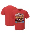 Checkered Flag Sports Men's Heather Red Nascar Racing T-shirt In Heather Red