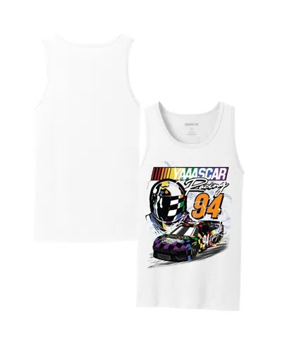 Checkered Flag Sports Men's White Nascar Yaaascar Pride Tank Top