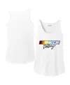 Checkered Flag Sports Women's  White Nascar Logo Pride Tank Top In White