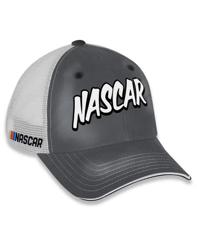 Checkered Flag Sports Women's Gray/white Nascar Pit Box Adjustable Trucker Hat