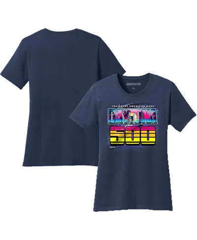Checkered Flag Sports Women's Navy Daytona International Speedway 2025 Daytona 500 Graphic T-shirt
