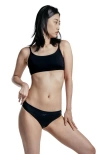 Cheeky Cherry Leakproof Everyday Liner Ultra Smooth Bikini In Black