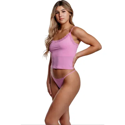 Cheeky Cherry Ultra Smooth Lace Camisole In Pink