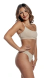 Cheeky Cherry Ultra Smooth Scoop Bralette In Sand