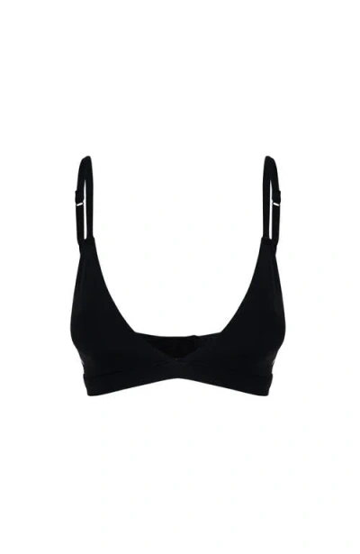 Cheeky Cherry Ultra Smooth Triangle Bralette In Black