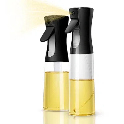 Cheer Collection 10.14oz. Oil & Vinegar Cruet Set In Black