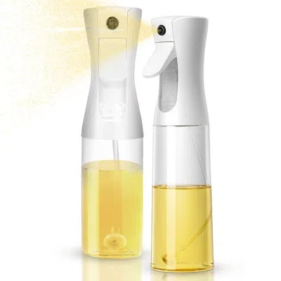 Cheer Collection 10.14oz. Oil & Vinegar Cruet Set In White