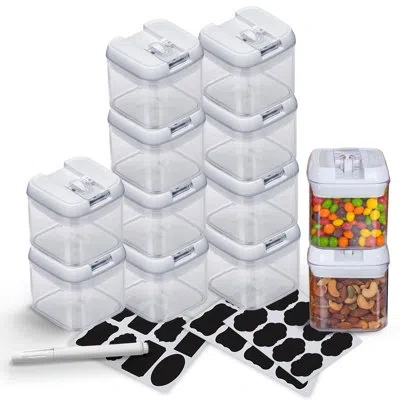 Cheer Collection 12 Piece Kitchen Canister Set In White