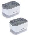 Cheer Collection 2 Pack Soap Dispensing Sponge Holder In White