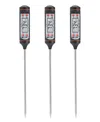 Cheer Collection 3 Pack Instant Read Digital Food Thermometer In Black