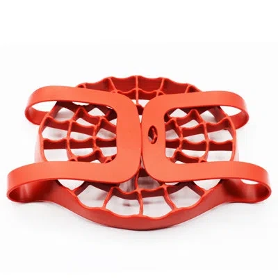 Cheer Collection 6.5'' Silicone Steamer Basket With 6.5'' Diameter In Red