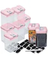 Cheer Collection 8 Piece Food Storage Containers, 0.8 Liter In Pink