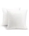 Cheer Collection 95% Feather/5% Down 2-pack Pillow Inserts, 16" X 16" In White