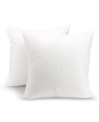 Cheer Collection 95% Feather/5% Down 2-pack Pillow Inserts, 22" X 22" In White