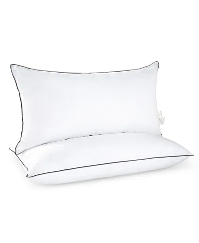 Cheer Collection Adjustable Layer Soft 2-pack Pillows, King In White