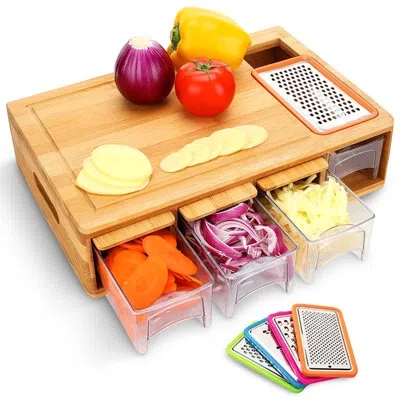 Cheer Collection Bamboo Cutting Board Set
