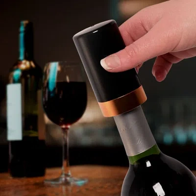 Cheer Collection Berkware Vacuum Wine Stopper, Wine Saver In Plastic