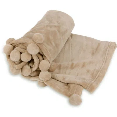 Cheer Collection Blanket In Taupe