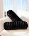 Cheer Collection Bolster Decorative Pillow Set, 8" X 24" In Black