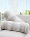 Cheer Collection Bolster Decorative Pillow Set, 8" X 24" In White