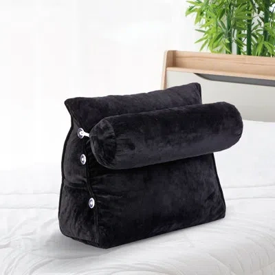 Cheer Collection Bolster Pillow Cover & Insert In Black