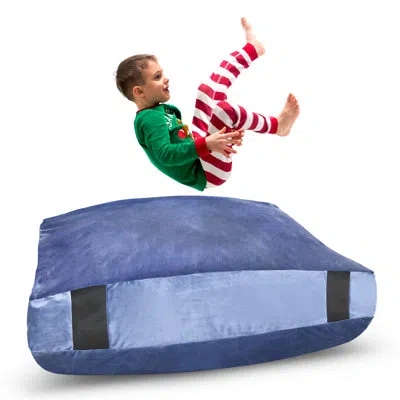 Cheer Collection Cheer Crash Velvet Classic Bean Bag In Blue