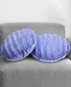 Cheer Collection Decorative Round Pillow Set, 18" X 18" In Purple