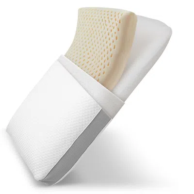 Cheer Collection Dual-sided Standard Sleeping Pillow With Latex Foam In White