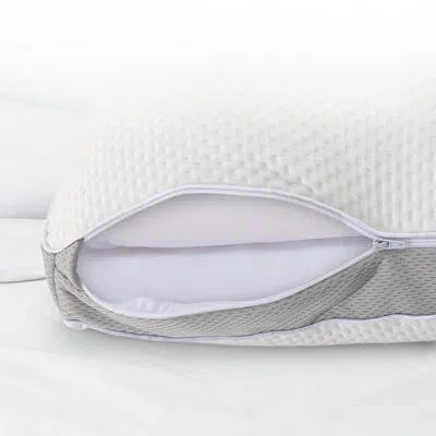 Cheer Collection Dual-sided Sleeping Pillow With Gel Fiber In White