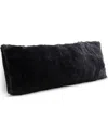 Cheer Collection Faux Fur Body Pillow, 20" X 54" In Black