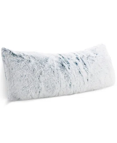 Cheer Collection Faux Fur Body Pillow, 20" X 54" In Blue