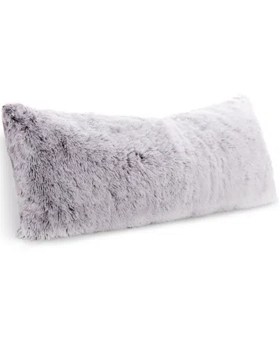 Cheer Collection Faux Fur Body Pillow, 20" X 54" In Purple