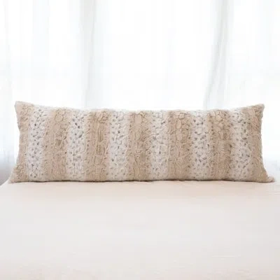 Cheer Collection Faux Fur Pillow Cover & Insert In Snow Lepoard