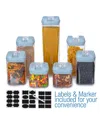 Cheer Collection Food Storage Container, Set Of 7 In Blue