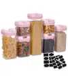 Cheer Collection 7pc Air-tight Food Storage Container Set In Pink