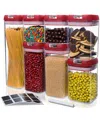 Cheer Collection Food Storage Container, Set Of 7 In Red