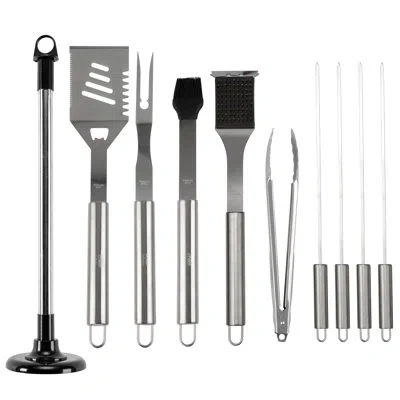 Cheer Collection Grilling Tool Set In Stainless Steel